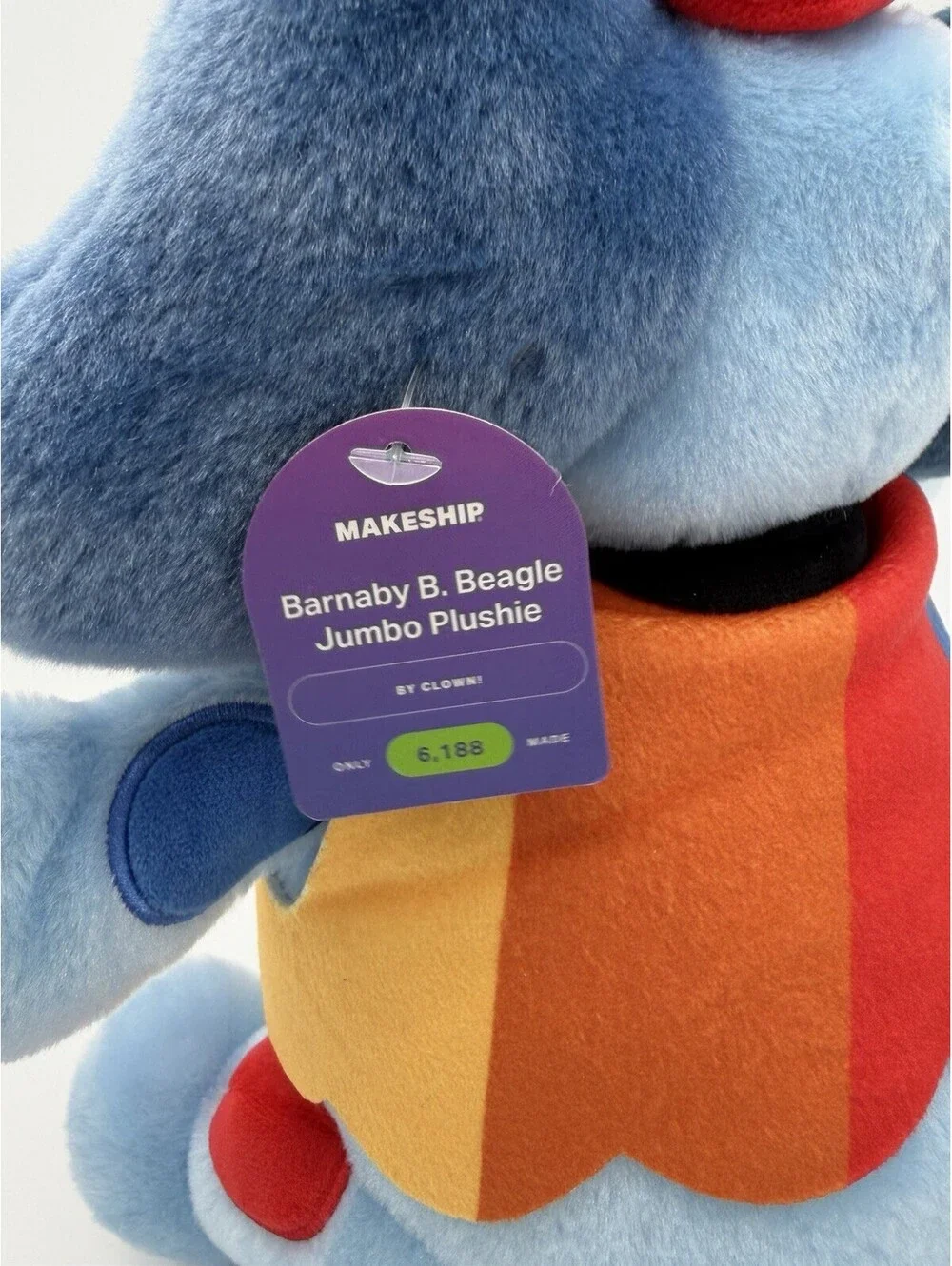 AUTHENTIC Makeship Jumbo Barnaby B Beagle Welcome Home Plush By Clown 6188 Made